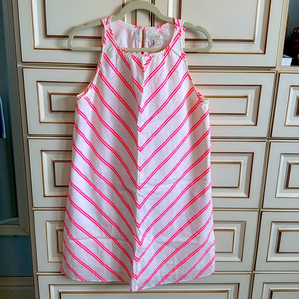 J. Crew Sundress. Pink/White. Size 8.